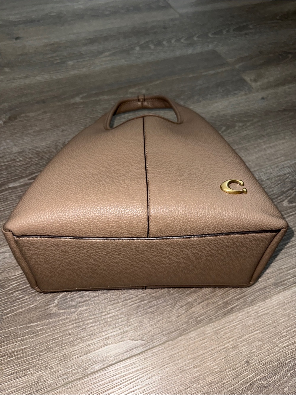 Coach Taupe Leather Shoulder Bag - Picture 13 of 14